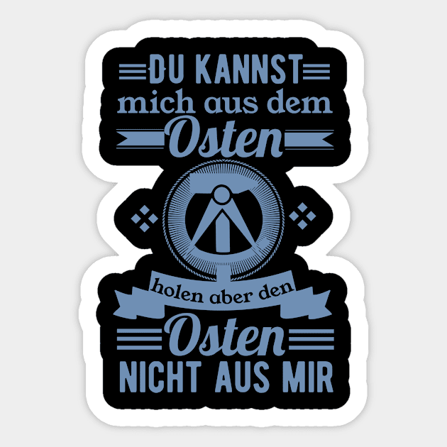 Ostdeutsch Ostalgie Stolzer Ostdeutscher DDR Sticker by HBfunshirts